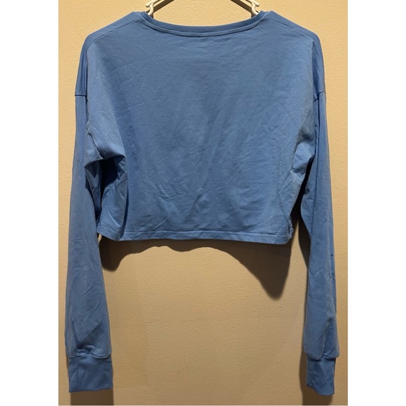 No Brand Women’s‎ Long Sleeve Crop Top Size Medium - Blue - Picture 3 of 3